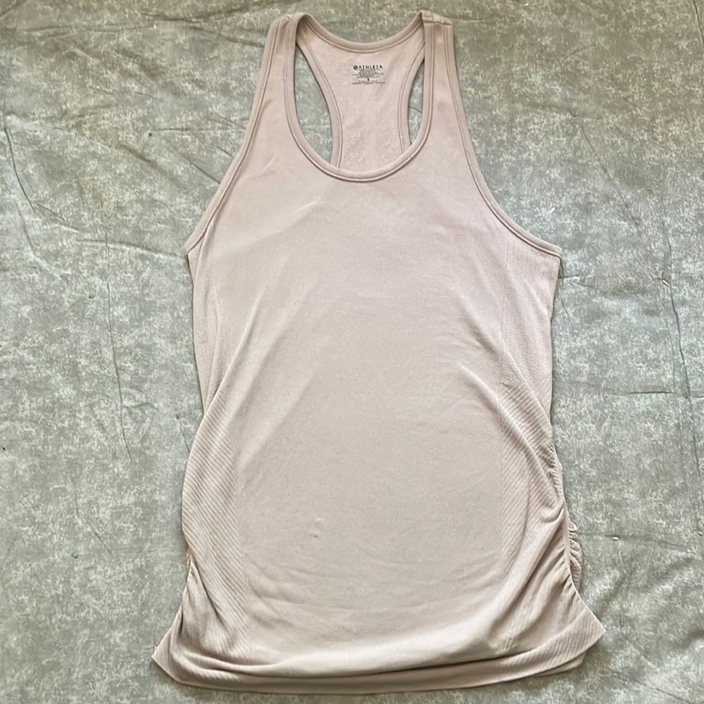 Athleta women’s metallic pink tank top